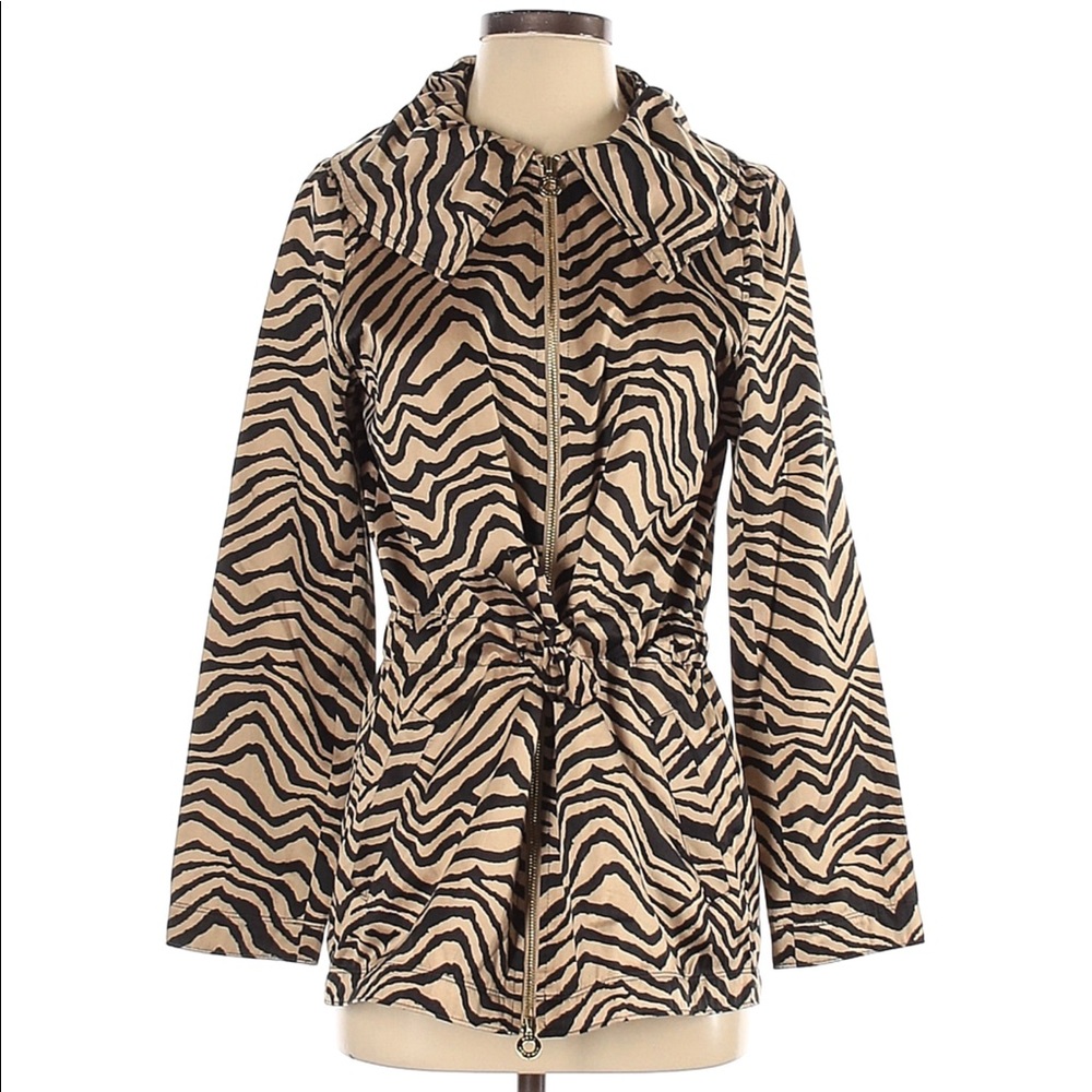 Dana Buchman Zebra printed coat